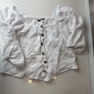 Chic White Button-Up Blouse